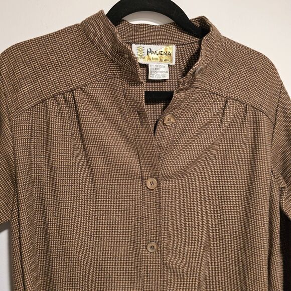 True Vintage 70s Palena Jacket Shacket Wool Blend Button Up Large Womens Brown - Picture 10 of 10
